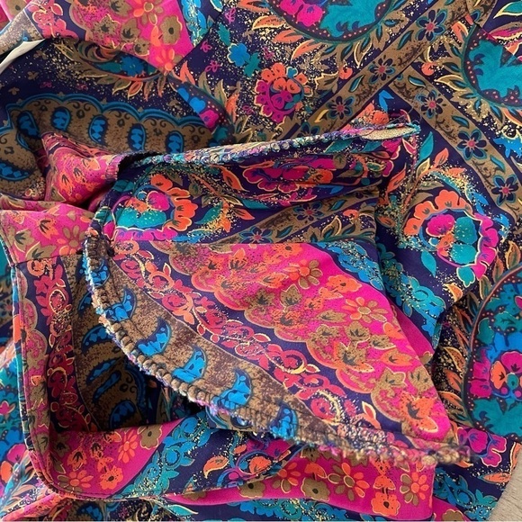 Lady Carol Petites Vintage Paisley Shoulder Pad Skirt Suit Set 14 - Picture 4 of 16